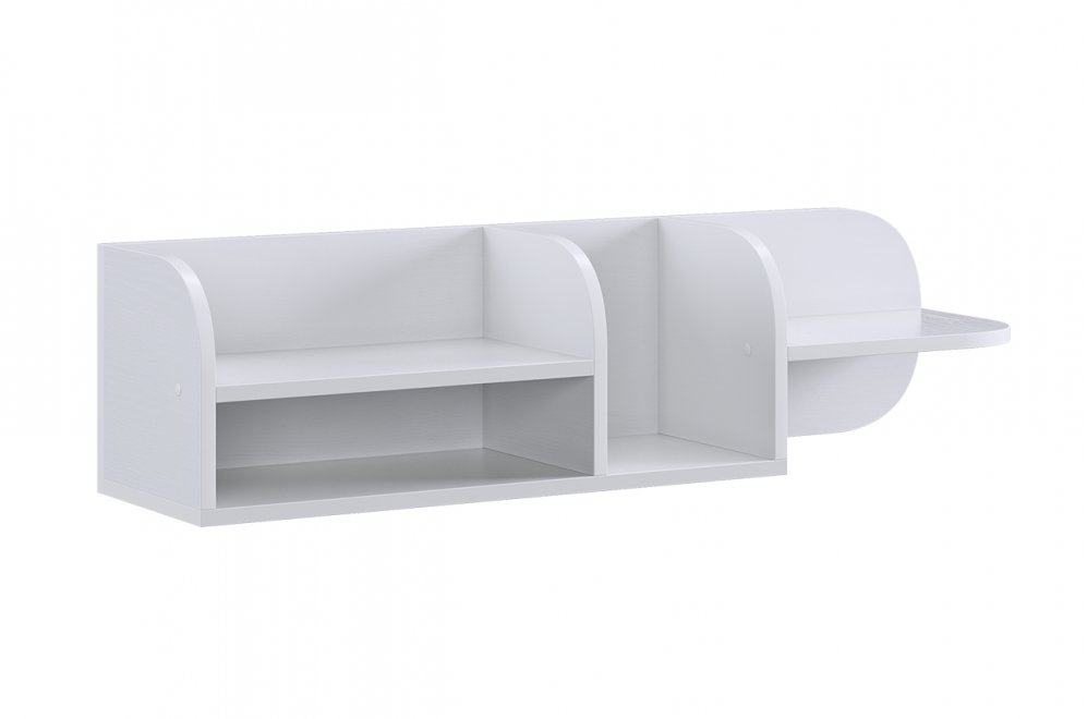 Полка навесная Милана белое дерево