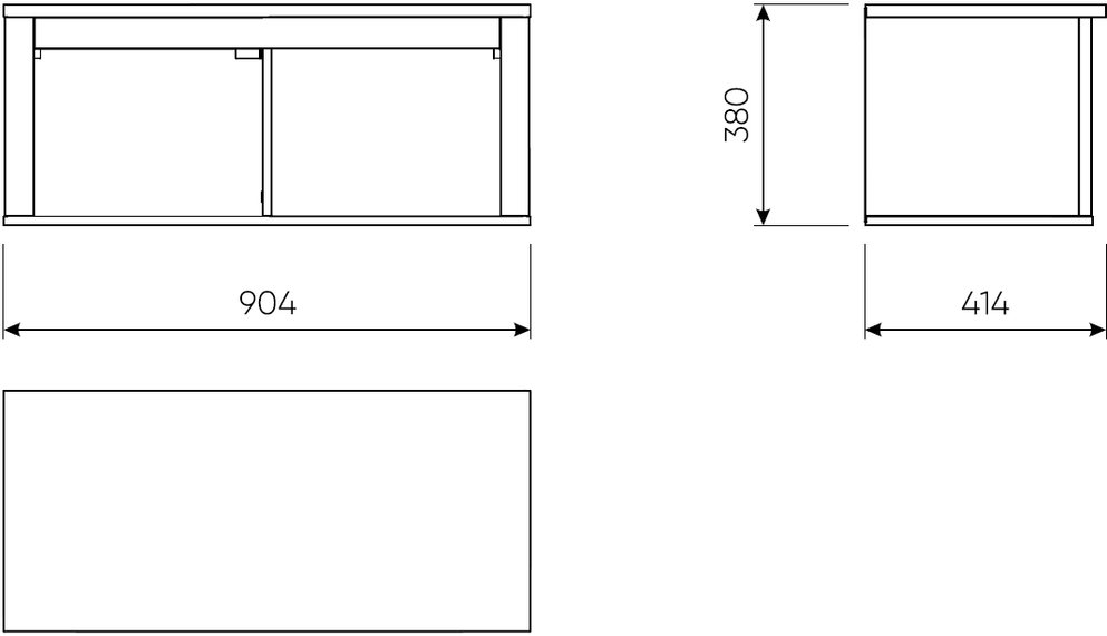 Полка навесная Сага 2 секции белая