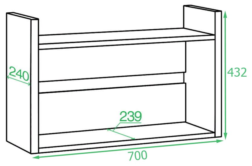 Полка навесная венге