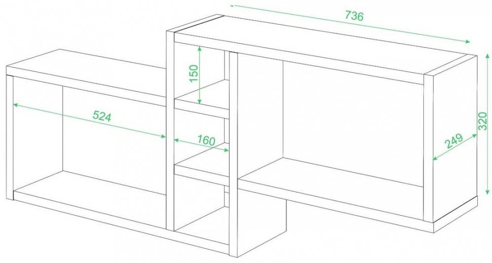 Полка Раванта-20 карамель / венге