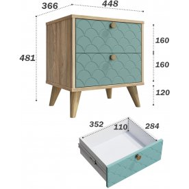 Прикроватная тумба Велламо ВО-01