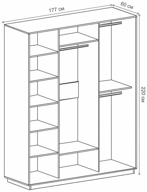 Шкаф-купе Леон-2 Прага 1770