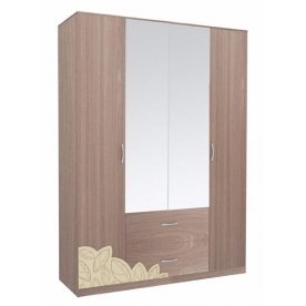 Шкаф четырехстворчатый с ящиками Оливия ясень шимо