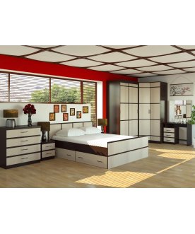 Шкаф для спальни Сакура 400 венге / лоредо