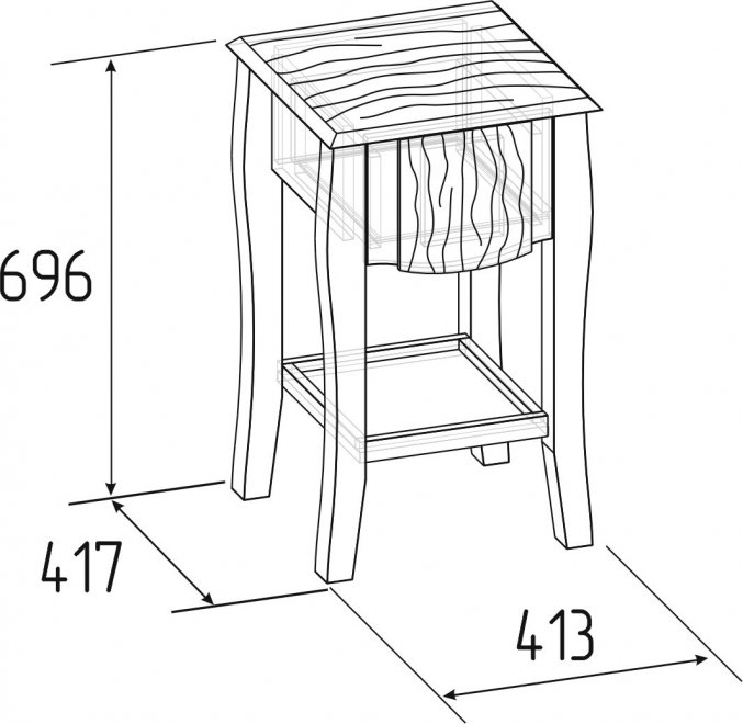Прикроватная тумба Brownie 41 мокко белый