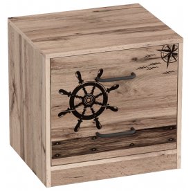 Прикроватная тумба Фрегат дуб вотан / фотопечать