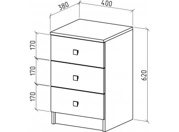 Прикроватная тумба Бостон-1