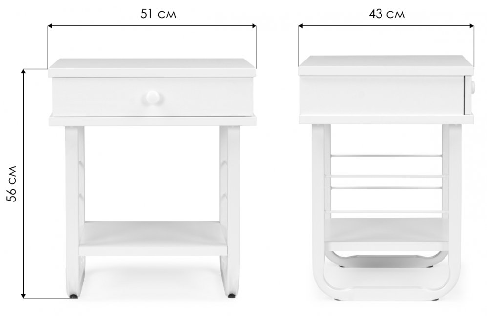Прикроватная тумба Малгома черная / дуб вотан