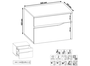 Прикроватная тумба Мостана