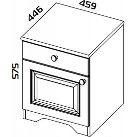 Прикроватная тумба Тоскана ТД-353.03.01