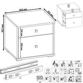 Прикроватная тумба Вель 13.287