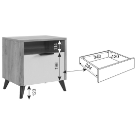 Прикроватная тумба Адам