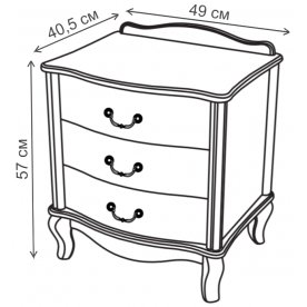 Прикроватная тумба Джульетта 3