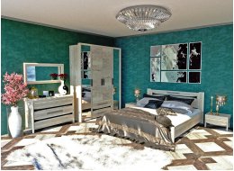 Спальный гарнитур Мале комплектация 2 дуб галифакс белый 