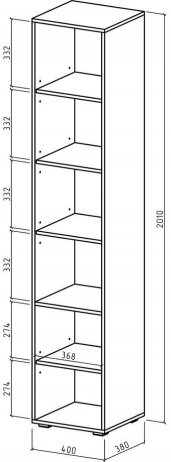 Стеллаж Марс-1 белый