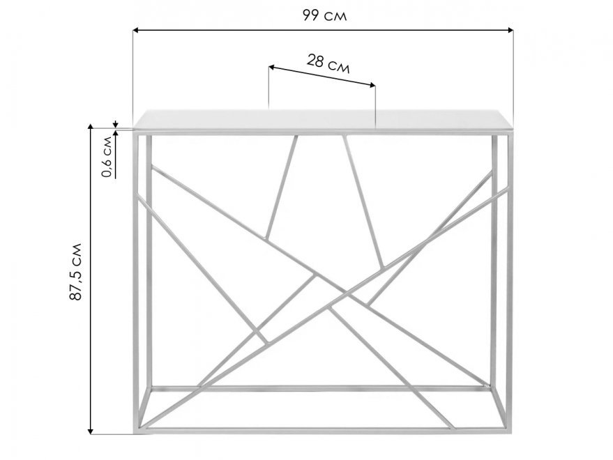 Консольный столик Akur Loft Rio золото / прозрачное стекло
