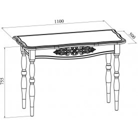 Туалетный столик Ассоль АС-3638 с зеркалом