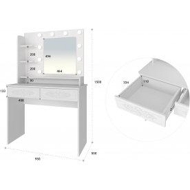 Туалетный столик Ассоль Лайт ТСН-5