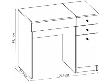 Туалетный столик Лотос-3 ТС.011.900-01