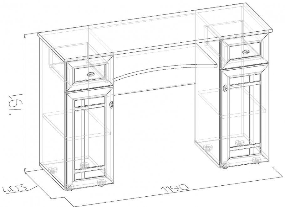 Туалетный столик Sherlock 52 дуб сонома