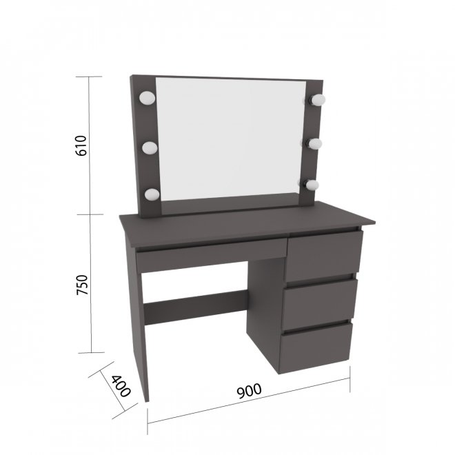 Туалетный столик Сура графит