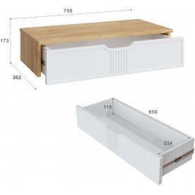 Туалетный столик ЭЛ-22 подвесной