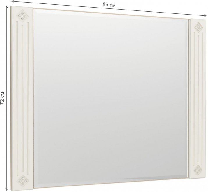 Зеркало Капелла №4.2 89х72 туя светлая