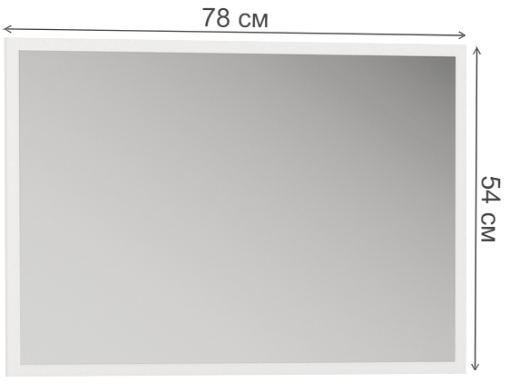 Зеркало навесное Лайт 03.240 белый премиум