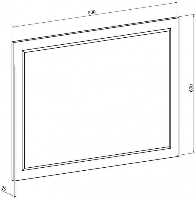 Зеркало Виктория ВИ-18 дуб крафт золотой