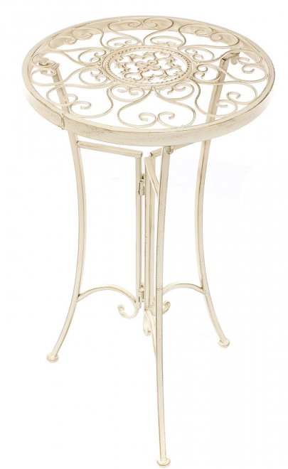 Подставка круглая в виде столика Шарлотт белая