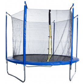 Батут с защитной сеткой AL-in244-blue