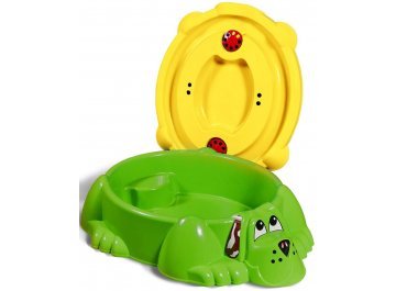 Песочница для детей Sheffilton Kids Собачка 432 зеленый / желтый