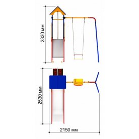 Детский спортивный комплекс Карусель 3.3.14.30 Теремок