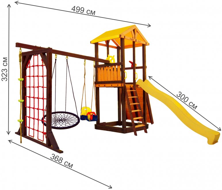 Детская площадка Pitigliano-11 паутина качели