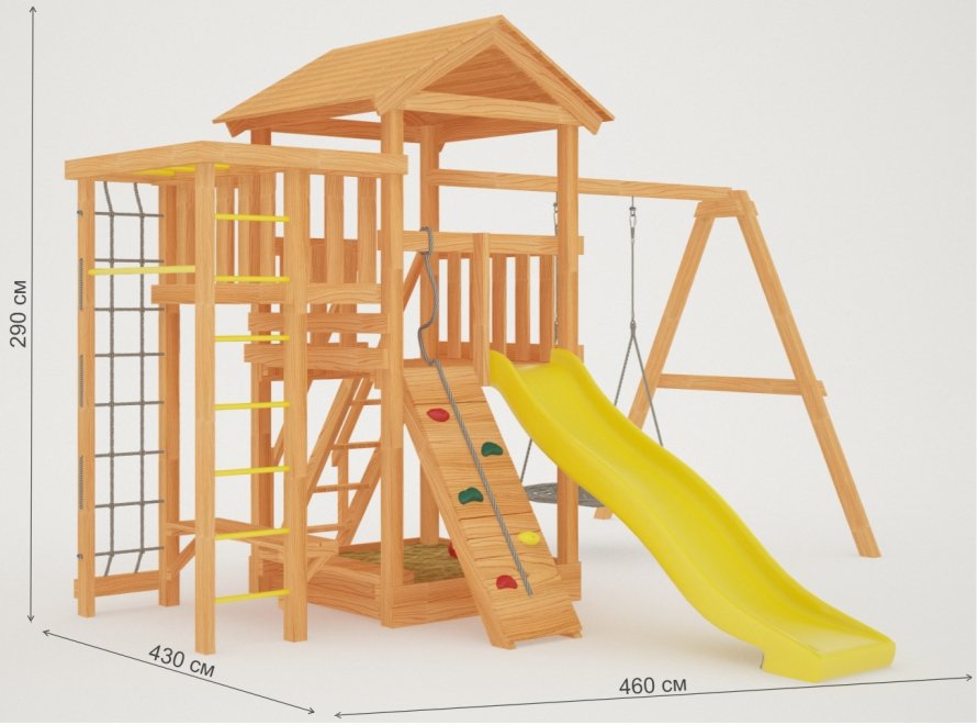 Детская площадка Савушка Мастер 3 с качелями