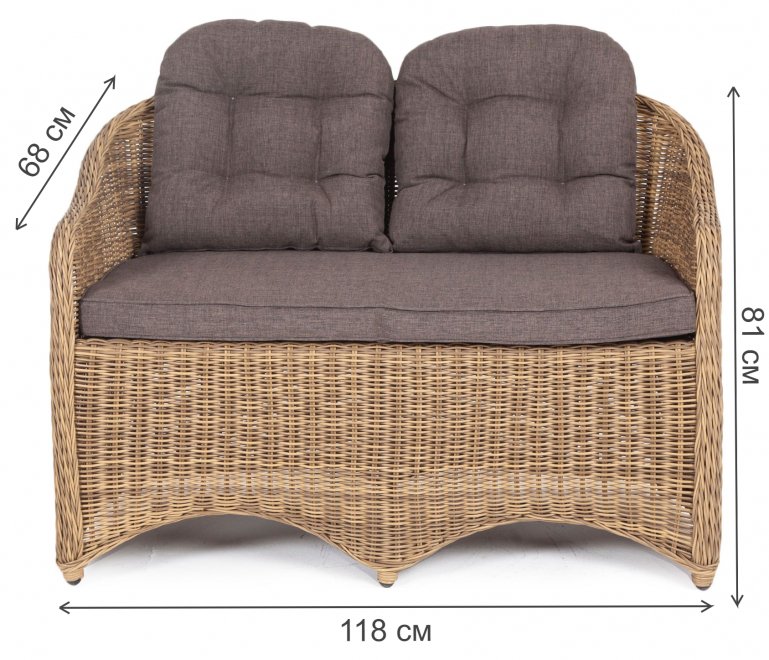 Диван Judith соломенный