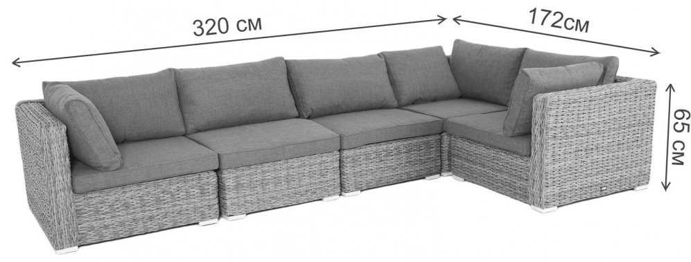 Диван Кайлаш коричневый / гиацинт