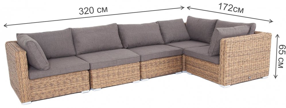 Диван Кайлаш соломенный / гиацинт