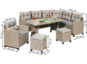 Комплект для отдыха из ротанга AFM-373B