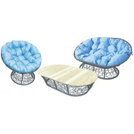 Комплект для отдыха из ротанга Мамасан Папасан