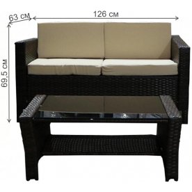 Комплект для отдыха из ротанга Никон