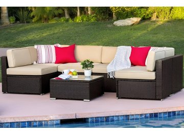 Комплект для отдыха из ротанга YR822Br