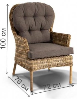 Кресло из ротанга Чейз соломенный