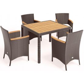 Обеденный комплект из ротанга AFM-440B 90x90