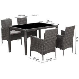 Обеденный комплект из ротанга Нестор