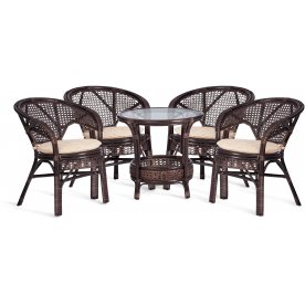 Обеденный комплект из ротанга Pelangi 02/15