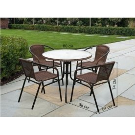 Обеденный комплект Николь-1A TLH-037AR3/080RR-D80 4+1