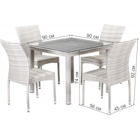 Обеденный комплект T257C/Y380C-W85-90x90