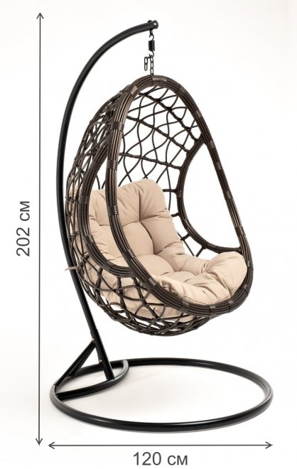 Подвесное кресло Битола бежевый / бронзовый