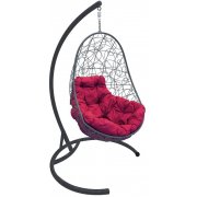 серый / бордовый